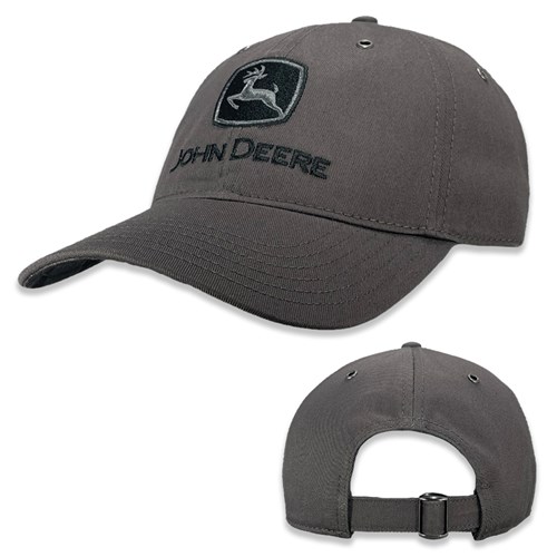 John Deere Cotton Twill Cap/Hat Embroidered Charcoal | Midland Tractors ...